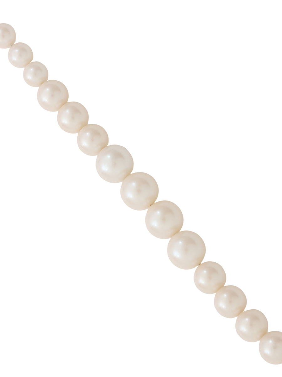 Double Charm Long Pearl Necklace